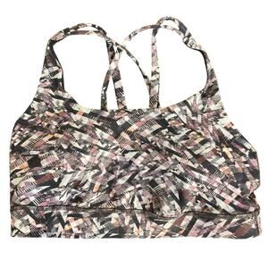Lululemon Free To Be Wild Bra Size 8 Shattered Glass Multi Strappy Yoga